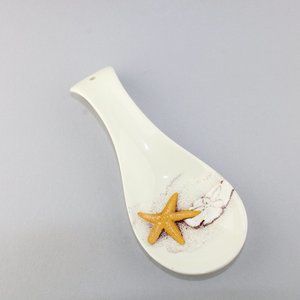 VTG Otagiri Spoon Rest Starfish Sand Dollar Nautical Ocean Beach House Kitchen